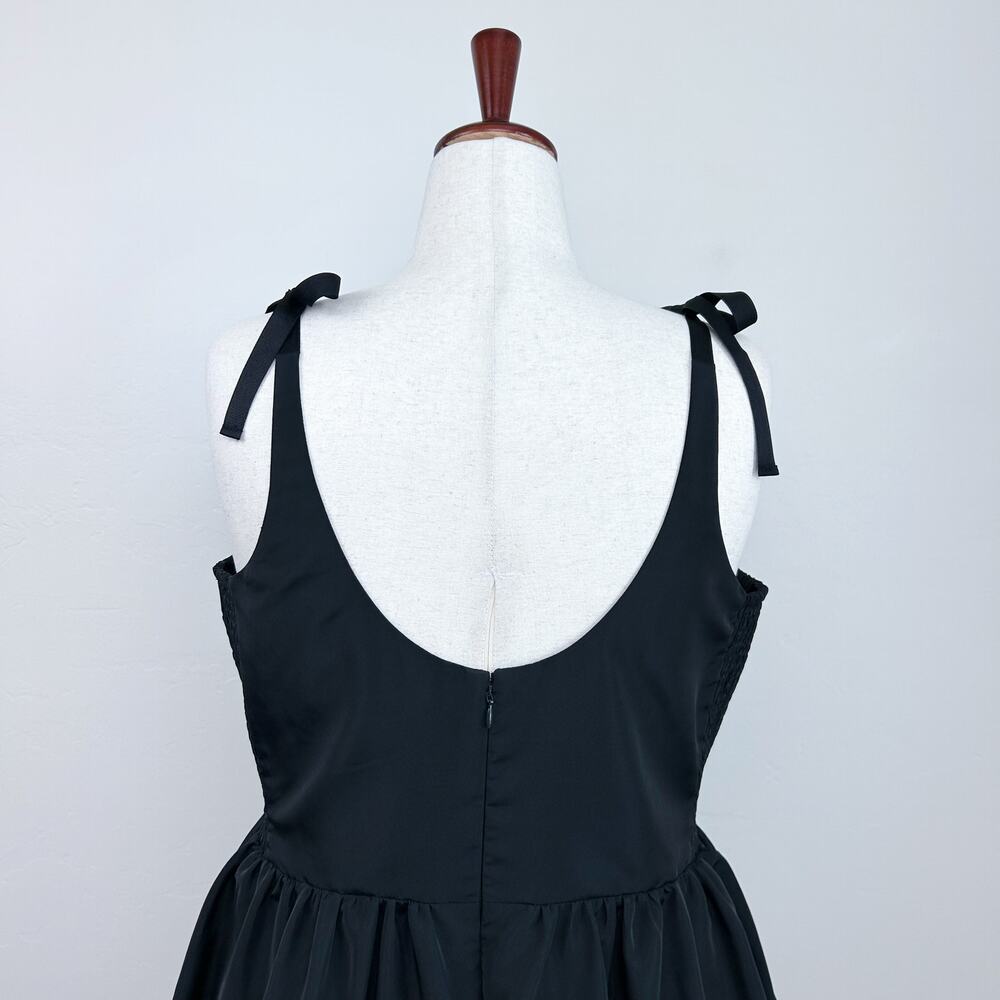 Old Navy The Occasion Black Taffeta Party Formal Fit & Flare Cami Mini Dress XL - Picture 8 of 13